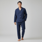 Noble Mount 100% Linen Men's Pajama Set for Summer pajama-sets La Vie Bien Noble Mount 100% Linen Men's Pajama Set for Summer