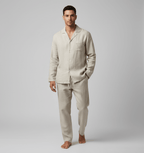 Noble Mount 100% Linen Men's Pajama Set for Summer pajama-sets La Vie Bien Noble Mount 100% Linen Men's Pajama Set for Summer