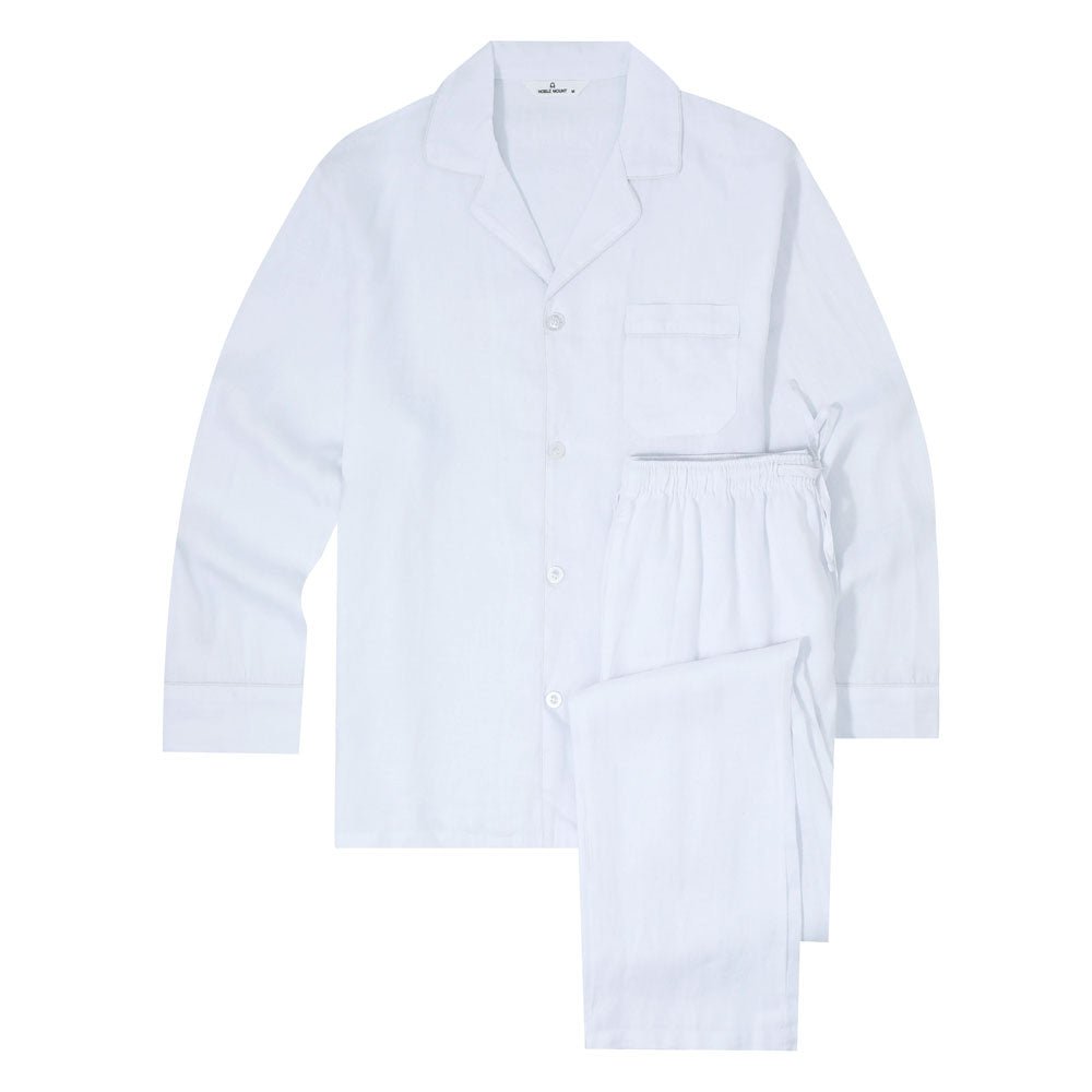 Noble Mount 100% Linen Men's Pajama Set for Summer pajama-sets La Vie Bien Noble Mount 100% Linen Men's Pajama Set for Summer