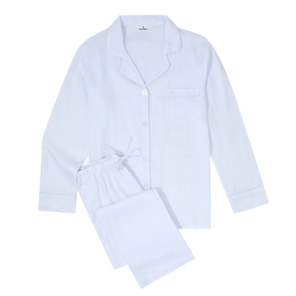 Noble Mount 100% Linen Womens Pajama Set for Summer pajama-sets La Vie Bien Noble Mount 100% Linen Womens Pajama Set for Summer