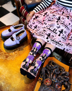 Nocturnal Cats Sheer Crew Sock by Sock Candy