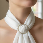 Noelle Celtic Knot Scarf Ring - Handmade in England Scarf Ring La Vie Bien Noelle Celtic Knot Scarf Ring - Handmade in England