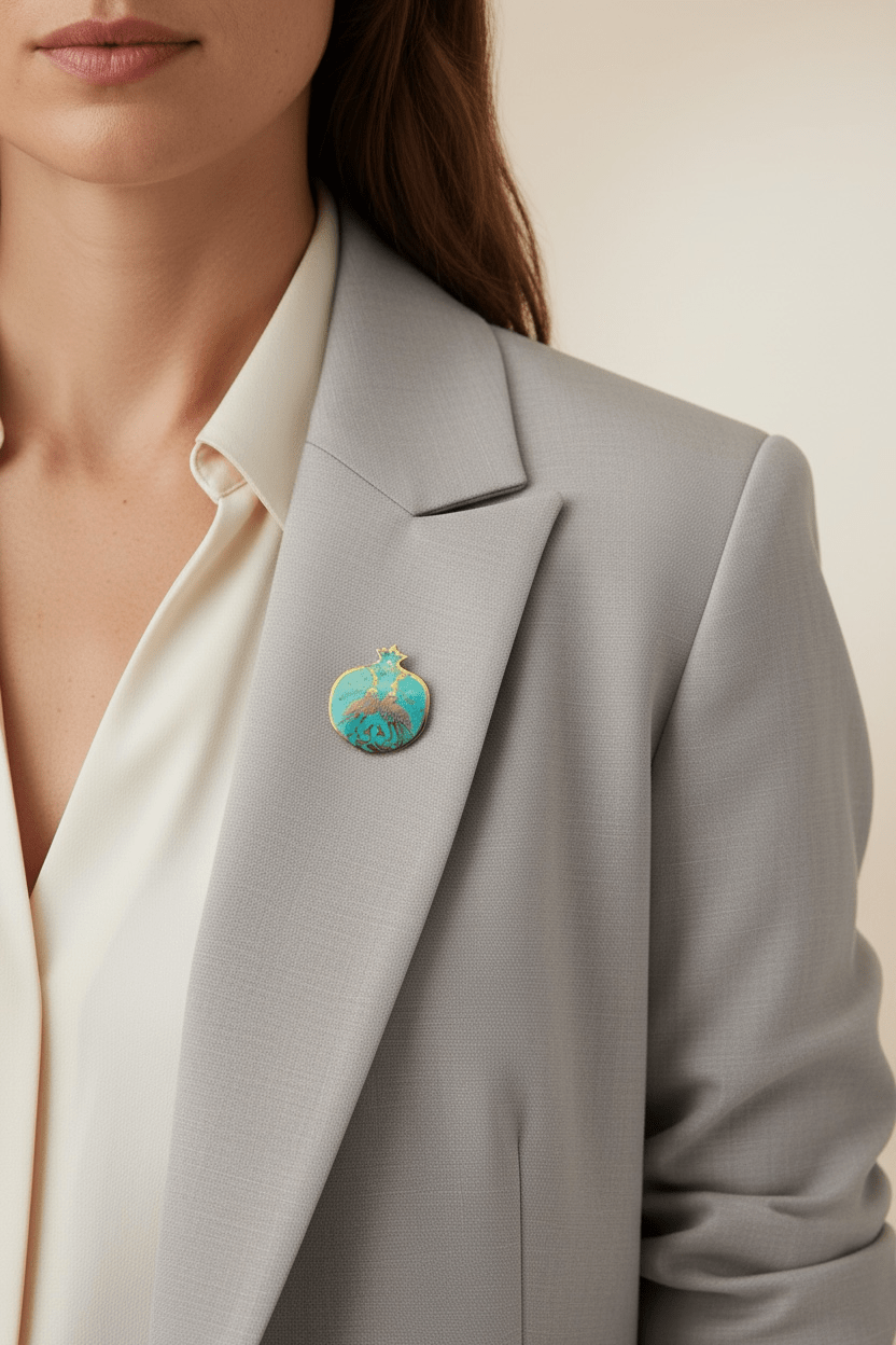 Noor Brooch Brass Brooch La Vie Bien Noor Brooch
