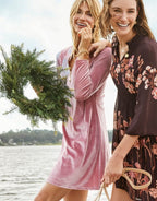 Nora Half-Zip Dress - Berry Mauve