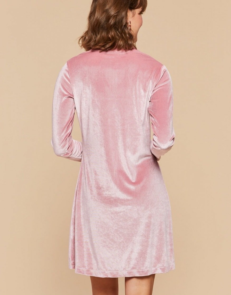 Nora Half-Zip Dress - Berry Mauve