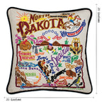 North Dakokta Hand - Embroidered Pillow Pillows La Vie Bien North Dakokta Hand - Embroidered Pillow