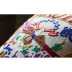 North Dakokta Hand - Embroidered Pillow Pillows La Vie Bien North Dakokta Hand - Embroidered Pillow