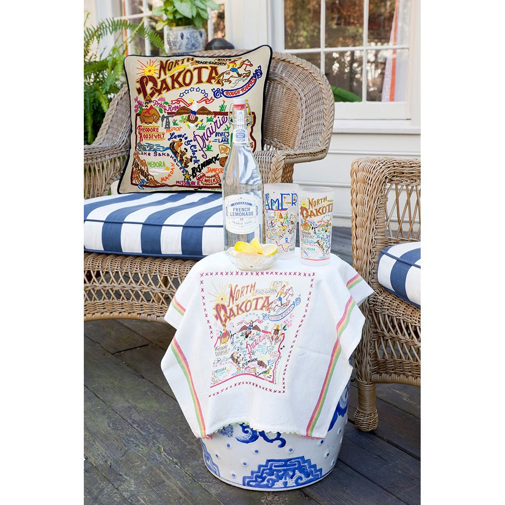 North Dakokta Hand - Embroidered Pillow Pillows La Vie Bien North Dakokta Hand - Embroidered Pillow