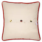 North Pole City Hand - Embroidered Pillow by Cat Studio Pillows La Vie Bien North Pole City Hand - Embroidered Pillow by Cat Studio