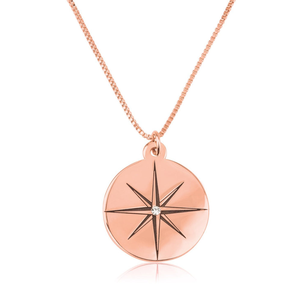 North Star Necklace With Birthstone