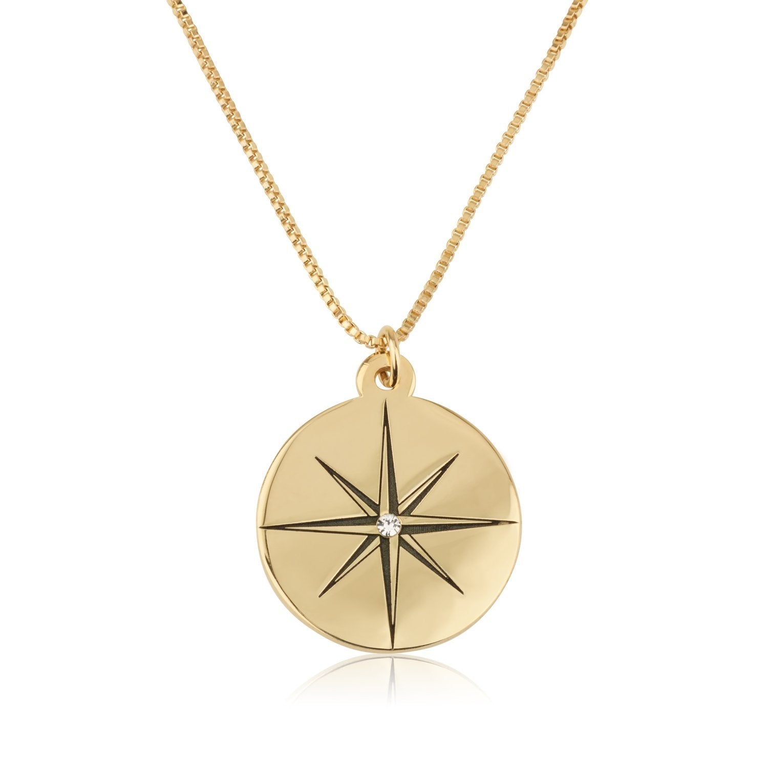 North Star Necklace With Birthstone La Vie Bien North Star Necklace With Birthstone