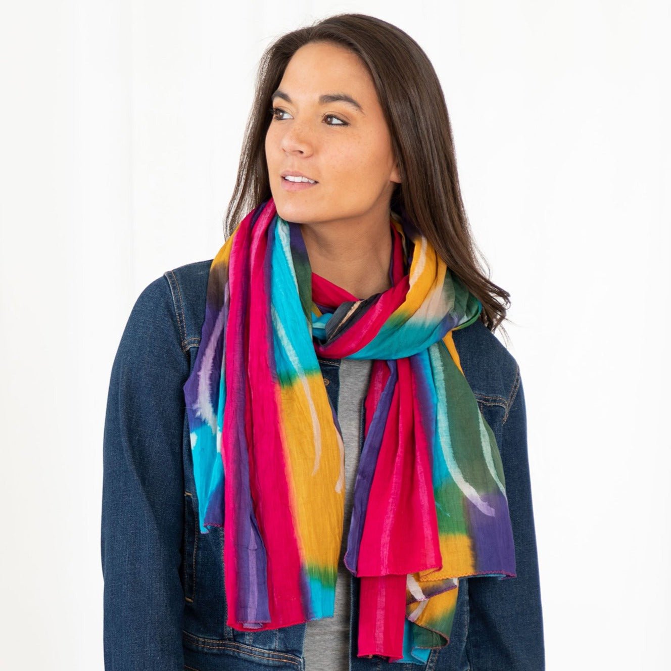 Northern Lights Cotton Scarf | Fair Trade Scarves & Bandanas La Vie Bien Northern Lights Cotton Scarf | Fair Trade