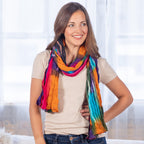 Northern Lights Cotton Scarf | Fair Trade Scarves & Bandanas La Vie Bien Northern Lights Cotton Scarf | Fair Trade