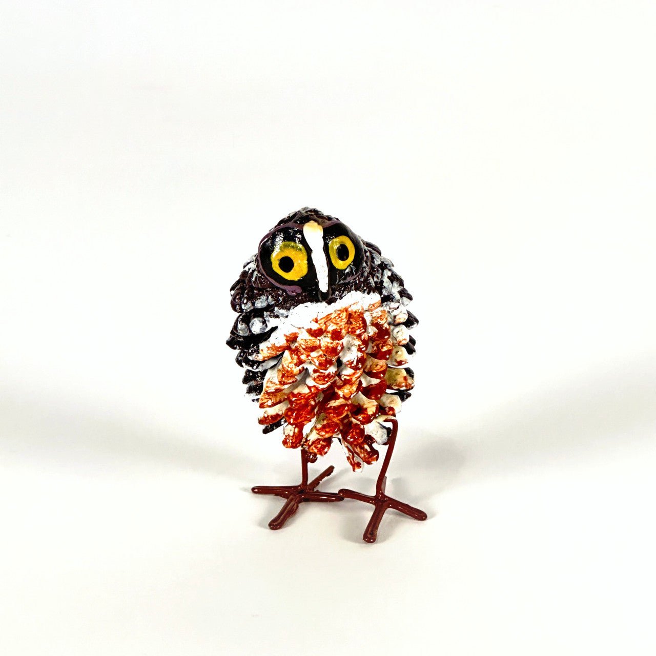 Northern Saw Whet Pinecone Owl La Vie Bien Northern Saw Whet Pinecone Owl