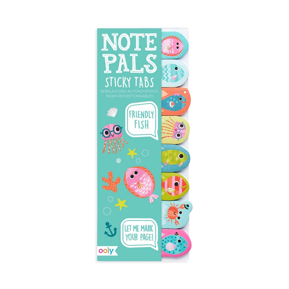 Note Pals Sticky Tabs - Friendly Fish Just for Kids La Vie Bien Note Pals Sticky Tabs - Friendly Fish