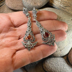 Nour Garnet Marcasite Earrings Dangle Earrings La Vie Bien Nour Garnet Marcasite Earrings