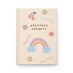 Nouveaux Départs (New Beginnings) French Hardcover Journal, Pastel Rainbow & Doodles Notebook for mindfulness journaling, back to school Paper products La Vie Bien Nouveaux Départs (New Beginnings) French Hardcover Journal, Pastel Rainbow & Doodles Notebook for mindfulness journaling, back to school