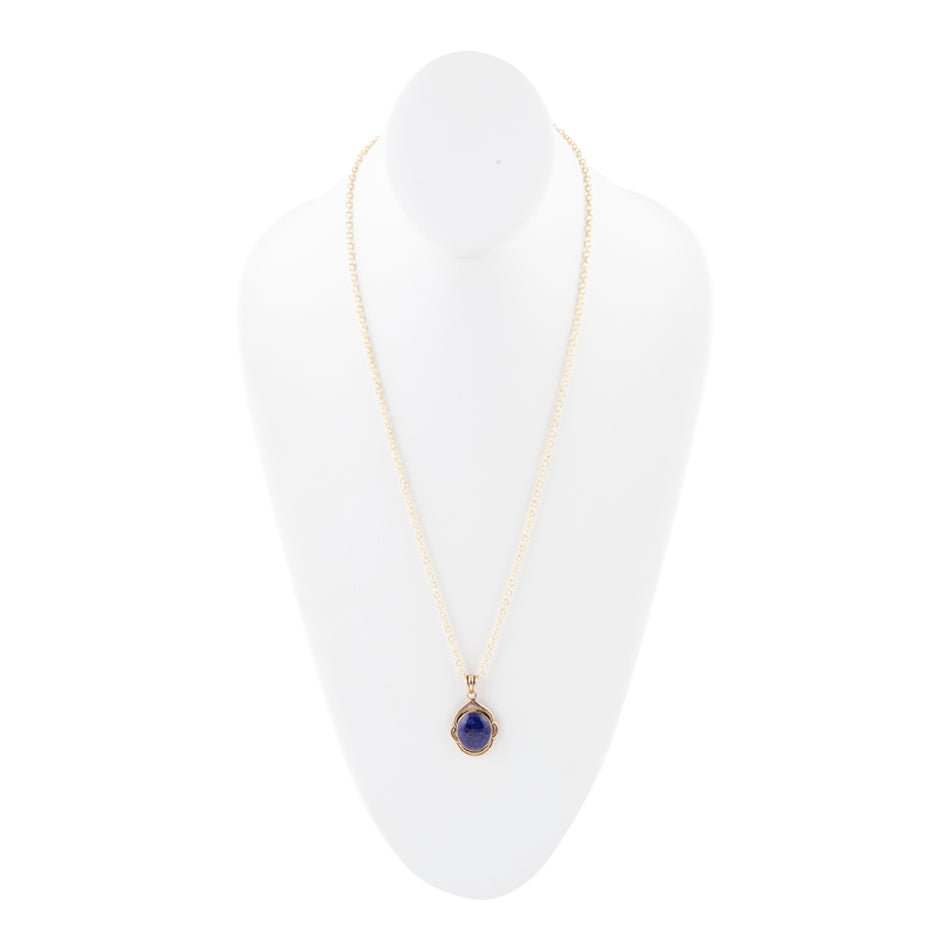 Nova Blue Lapis Pendant and Golden Necklace
