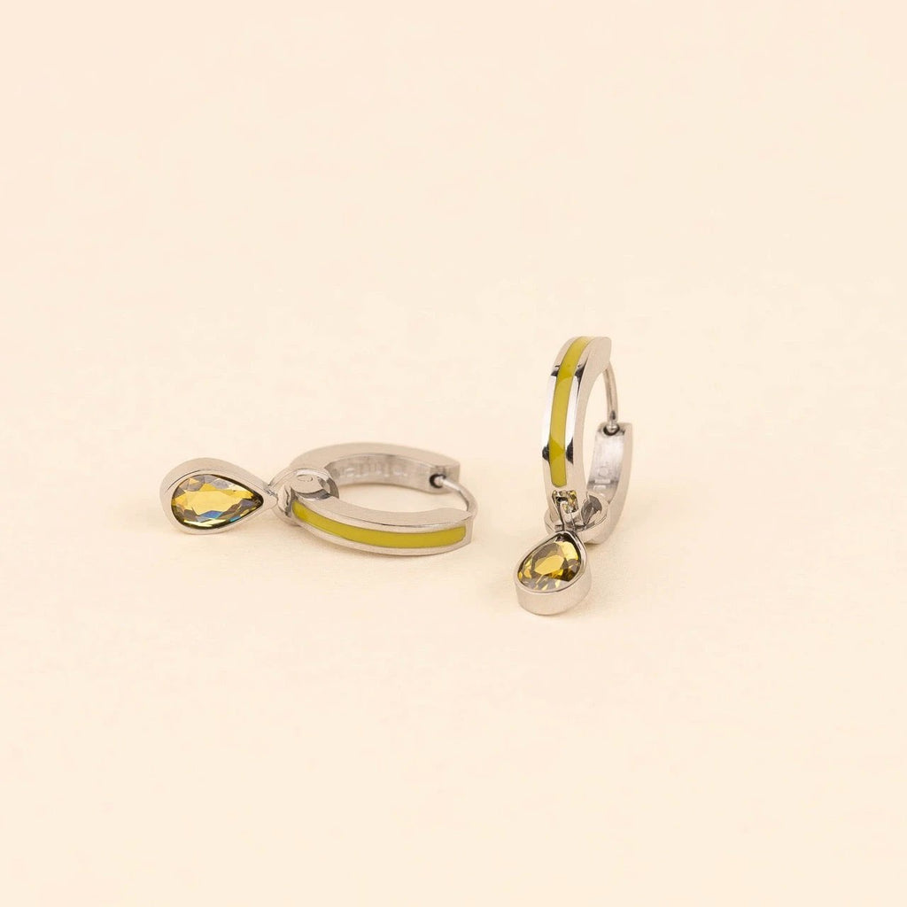 November Birthstone Huggie Hoop Charms by Oh Clementine