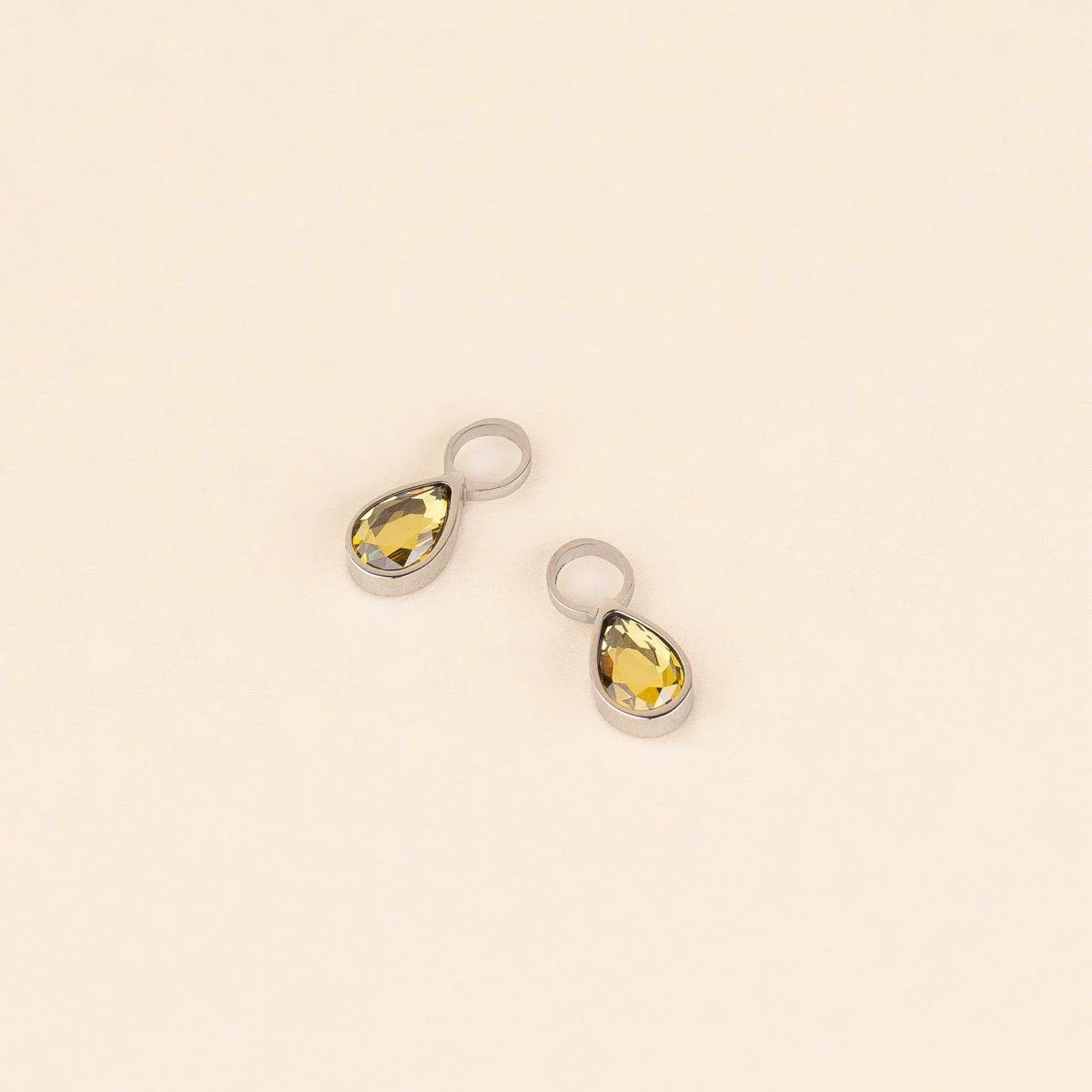 November Birthstone Huggie Hoop Charms by Oh Clementine