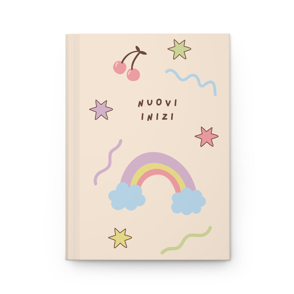 Nuovi Inizi (New beginnings) Italian Hardcover Journal, Cute Pastel Rainbow & Cherries Notebook for mindful journaling, back to school Paper products La Vie Bien Nuovi Inizi (New beginnings) Italian Hardcover Journal, Cute Pastel Rainbow & Cherries Notebook for mindful journaling, back to school