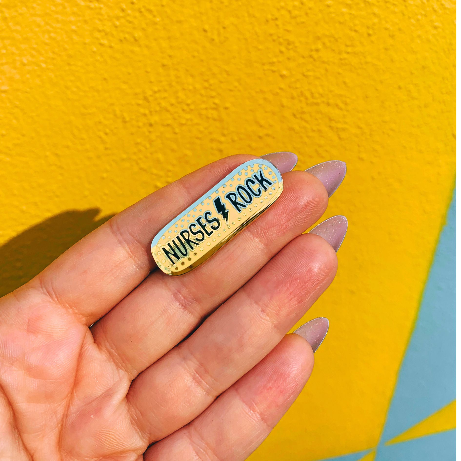 Nurses Rock Enamel Pin on Gift Card for Lapel, Backpack, Purse, Lanyard, Jacket Pins La Vie Bien Nurses Rock Enamel Pin on Gift Card for Lapel, Backpack, Purse, Lanyard, Jacket