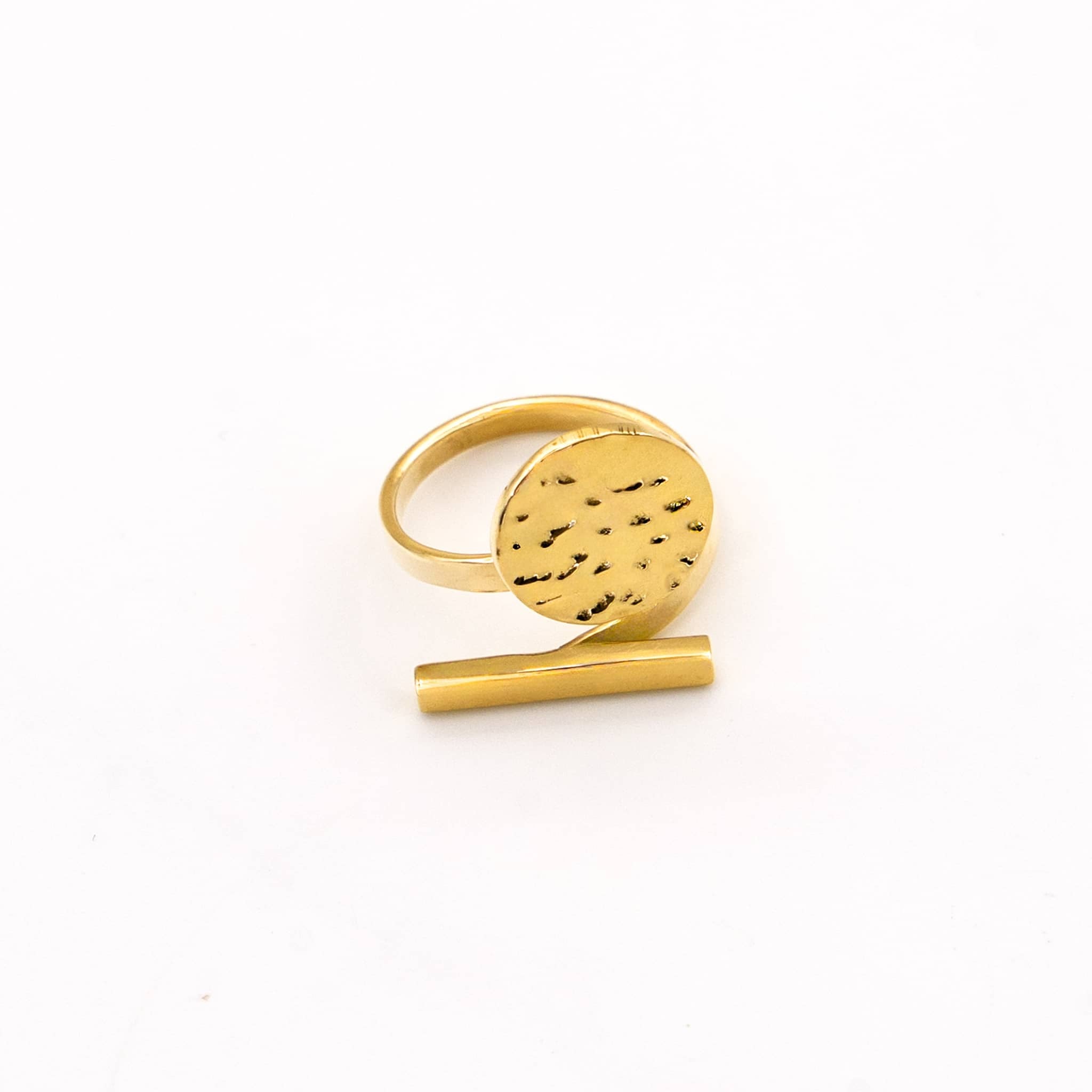 Nuru Adjustable Hammered Ring Rings La Vie Bien Nuru Adjustable Hammered Ring