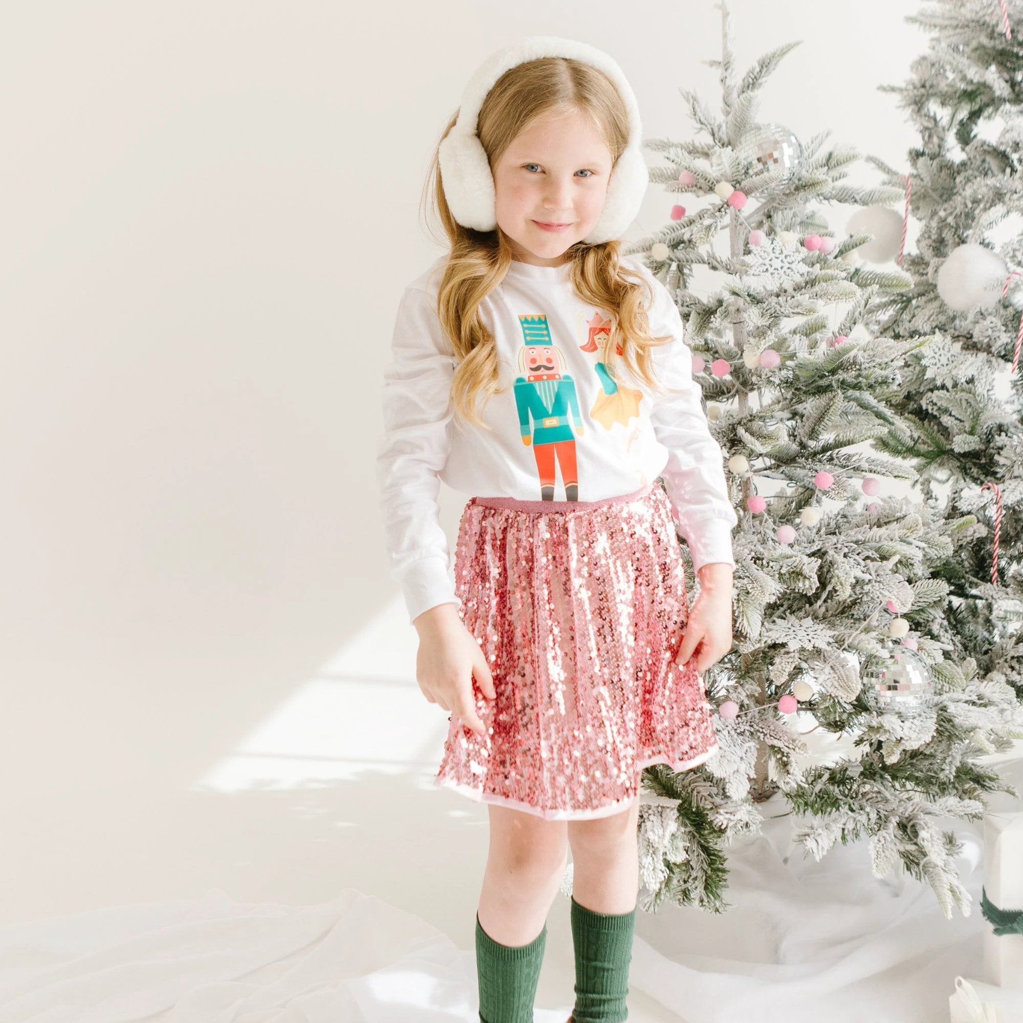 Nutcracker and Ballerina toddler and youth tee shirt, Christmas collection by Benny and Ray Apparel