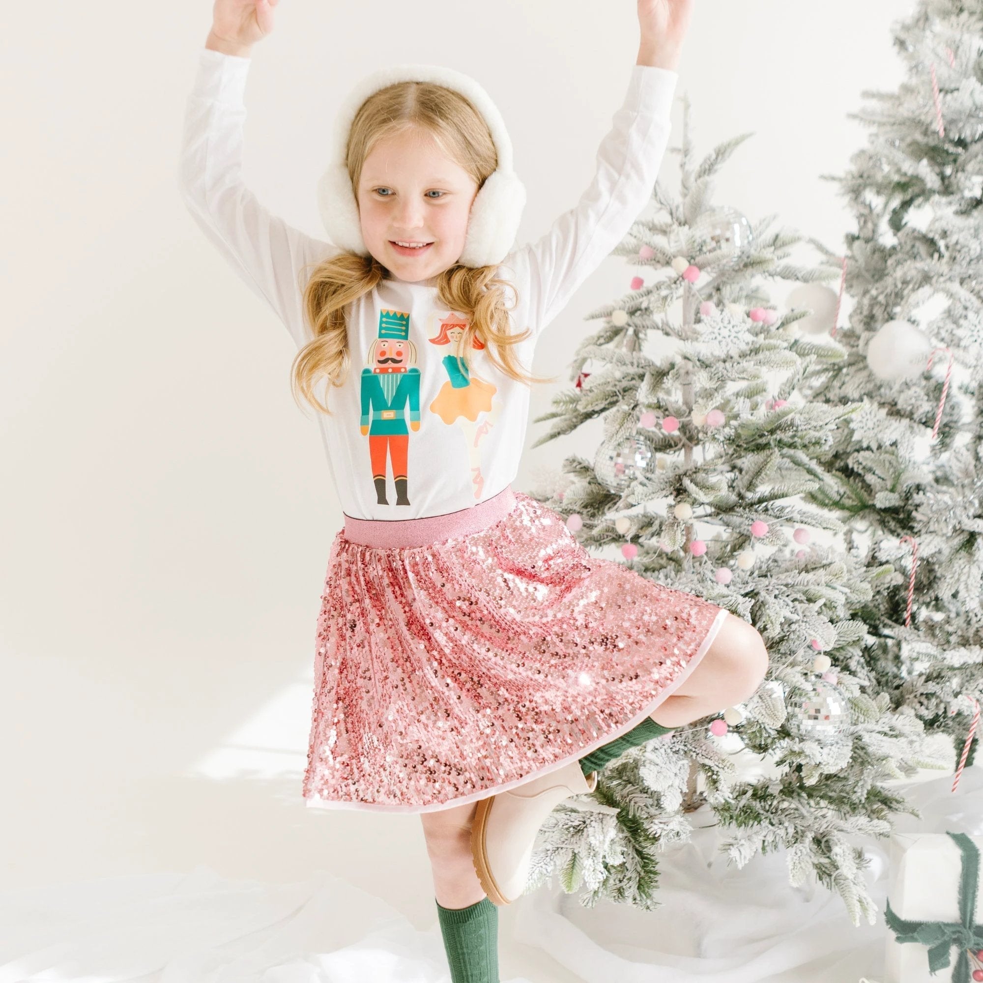 Nutcracker and Ballerina toddler and youth tee shirt, Christmas collection by Benny and Ray Apparel
