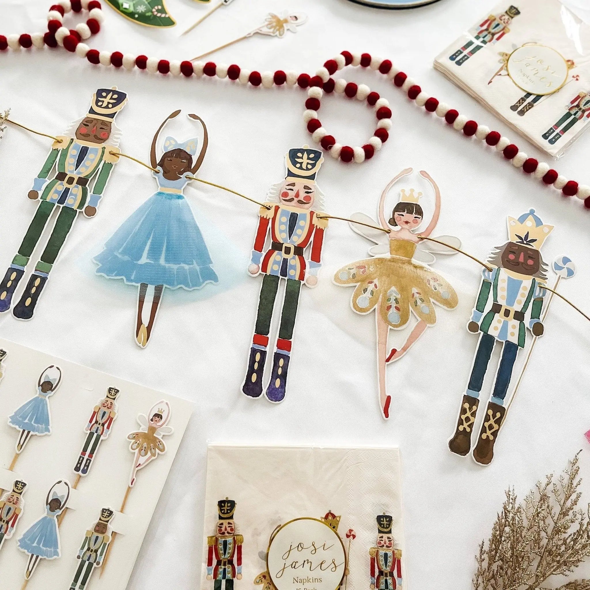 Nutcracker Christmas Cupcake Toppers