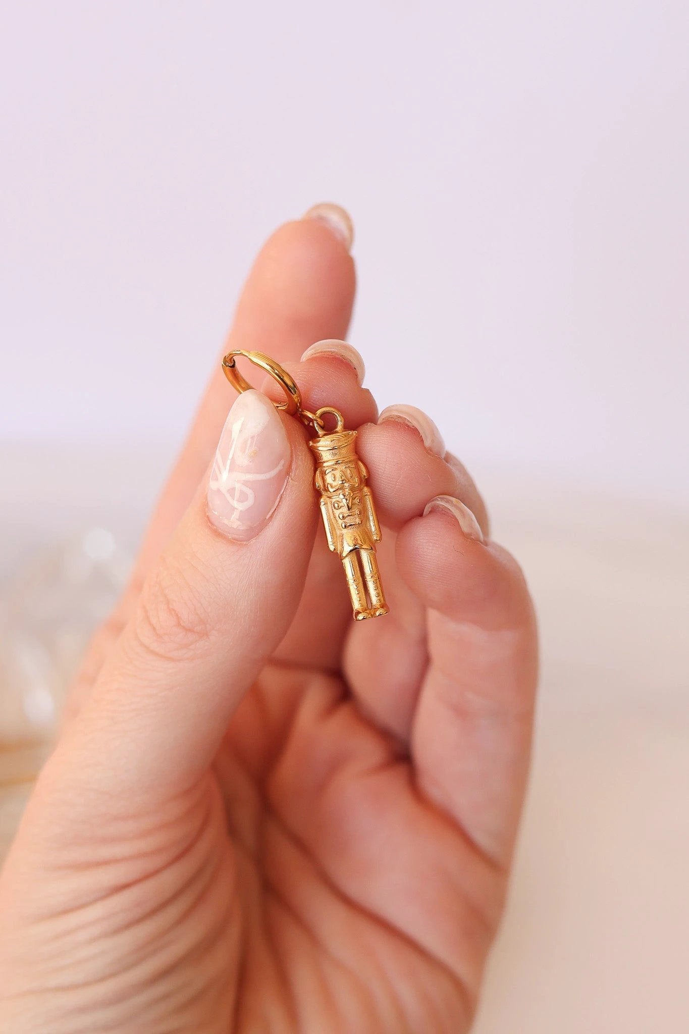 Nutcracker Huggie Hoop by Rose & Clay