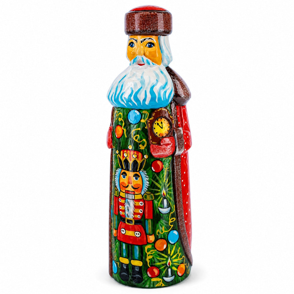 Nutcracker on Christmas Tree Hand Carved Wooden Santa Figurine 7.25 Inches Christmas Decor > Carved Wooden Santa La Vie Bien Nutcracker on Christmas Tree Hand Carved Wooden Santa Figurine 7.25 Inches