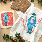 Nutcracker Tea Towel + 1 Swedish Dishcloth Bundle Tea Towel La Vie Bien Nutcracker Tea Towel + 1 Swedish Dishcloth Bundle