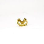 Nyeupe Brass V Initial Ring Rings La Vie Bien Nyeupe Brass V Initial Ring