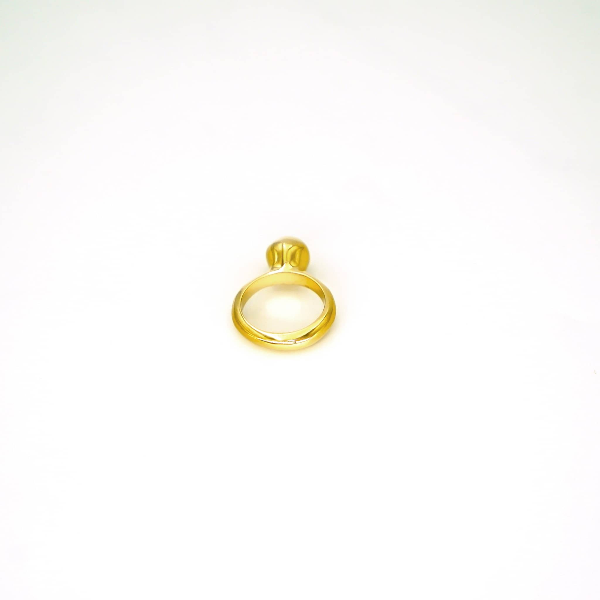 Nyundo Brass Solitaire Ball Ring Rings La Vie Bien Nyundo Brass Solitaire Ball Ring