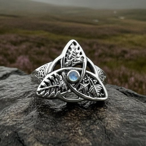 Oak Ash Thorn Moonstone Ring in Sterling Silver Ring La Vie Bien Oak Ash Thorn Moonstone Ring in Sterling Silver