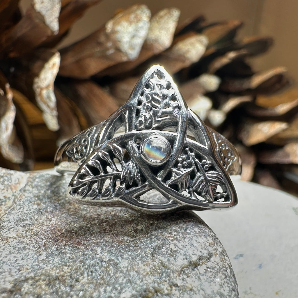 Oak Ash Thorn Moonstone Ring in Sterling Silver Ring La Vie Bien Oak Ash Thorn Moonstone Ring in Sterling Silver