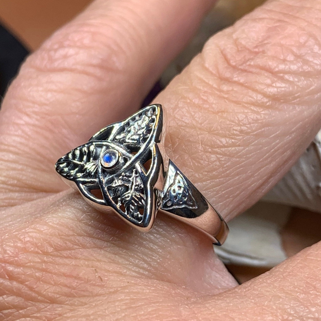 Oak Ash Thorn Moonstone Ring in Sterling Silver Ring La Vie Bien Oak Ash Thorn Moonstone Ring in Sterling Silver