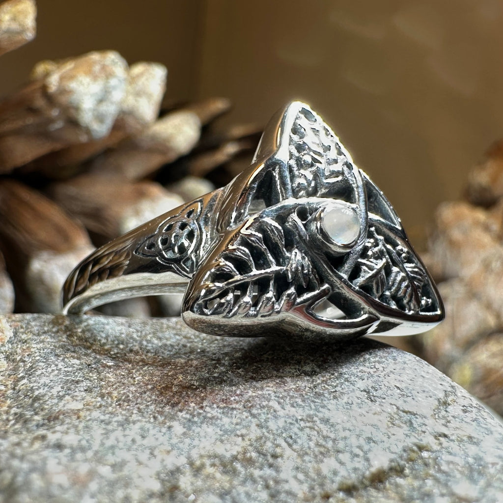 Oak Ash Thorn Moonstone Ring in Sterling Silver Ring La Vie Bien Oak Ash Thorn Moonstone Ring in Sterling Silver