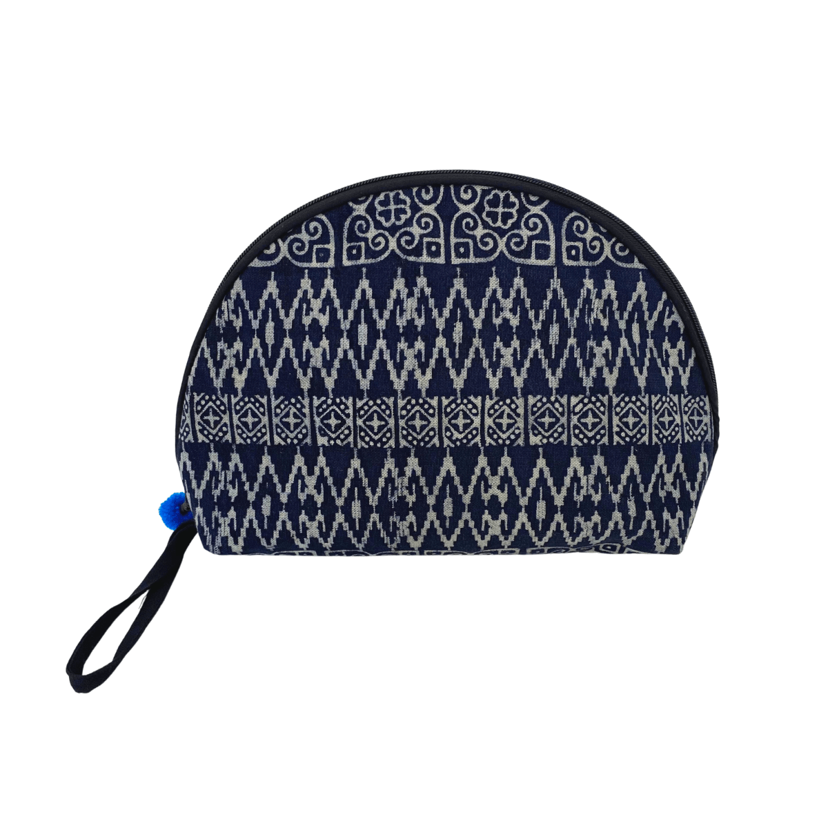 Oasis Batik Coin Cosmetic Bag Indigo - Thailand Bags La Vie Bien Oasis Batik Coin Cosmetic Bag Indigo - Thailand