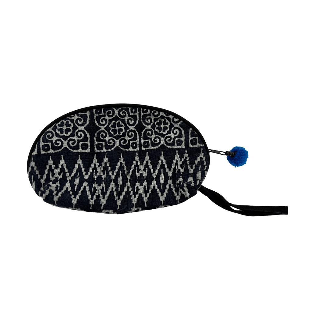 Oasis Batik Coin Cosmetic Bag Indigo - Thailand Bags La Vie Bien Oasis Batik Coin Cosmetic Bag Indigo - Thailand