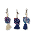 Oasis Batik Elephant Keychain with Shells and Tassel | Handmade Zipper Pull | Thailand Zipper Pulls La Vie Bien Oasis Batik Elephant Keychain with Shells and Tassel | Handmade Zipper Pull | Thailand