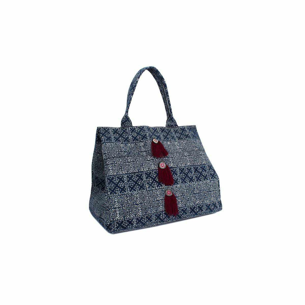 Oasis Batik Elephant Tote Bag - Thailand Bags La Vie Bien Oasis Batik Elephant Tote Bag - Thailand