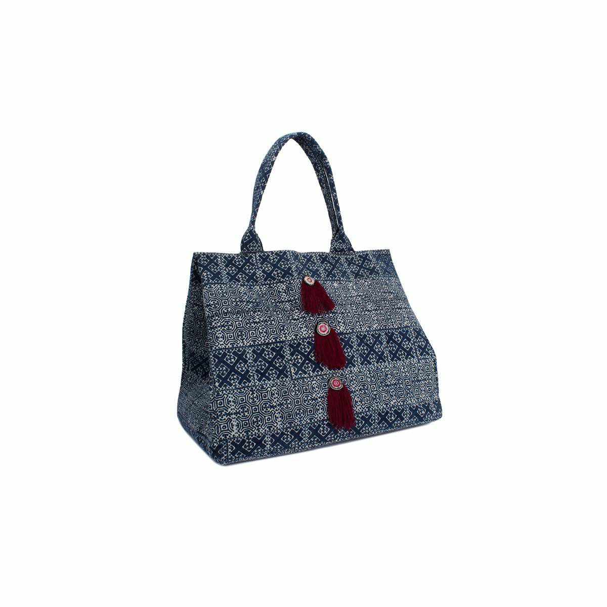 Oasis Batik Elephant Tote Bag - Thailand Bags La Vie Bien Oasis Batik Elephant Tote Bag - Thailand