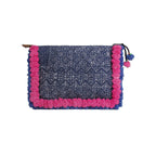 Oasis Batik PomPom iPad Clutch - Thailand Bags La Vie Bien Oasis Batik PomPom iPad Clutch - Thailand
