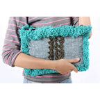 Oasis Bells & Batik Fringe Clutch for iPad - Thailand Bags La Vie Bien Oasis Bells & Batik Fringe Clutch for iPad - Thailand