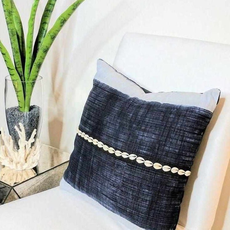 Oasis Del Mar Indigo Batik Pillow Cover - Thailand Decor La Vie Bien Oasis Del Mar Indigo Batik Pillow Cover - Thailand