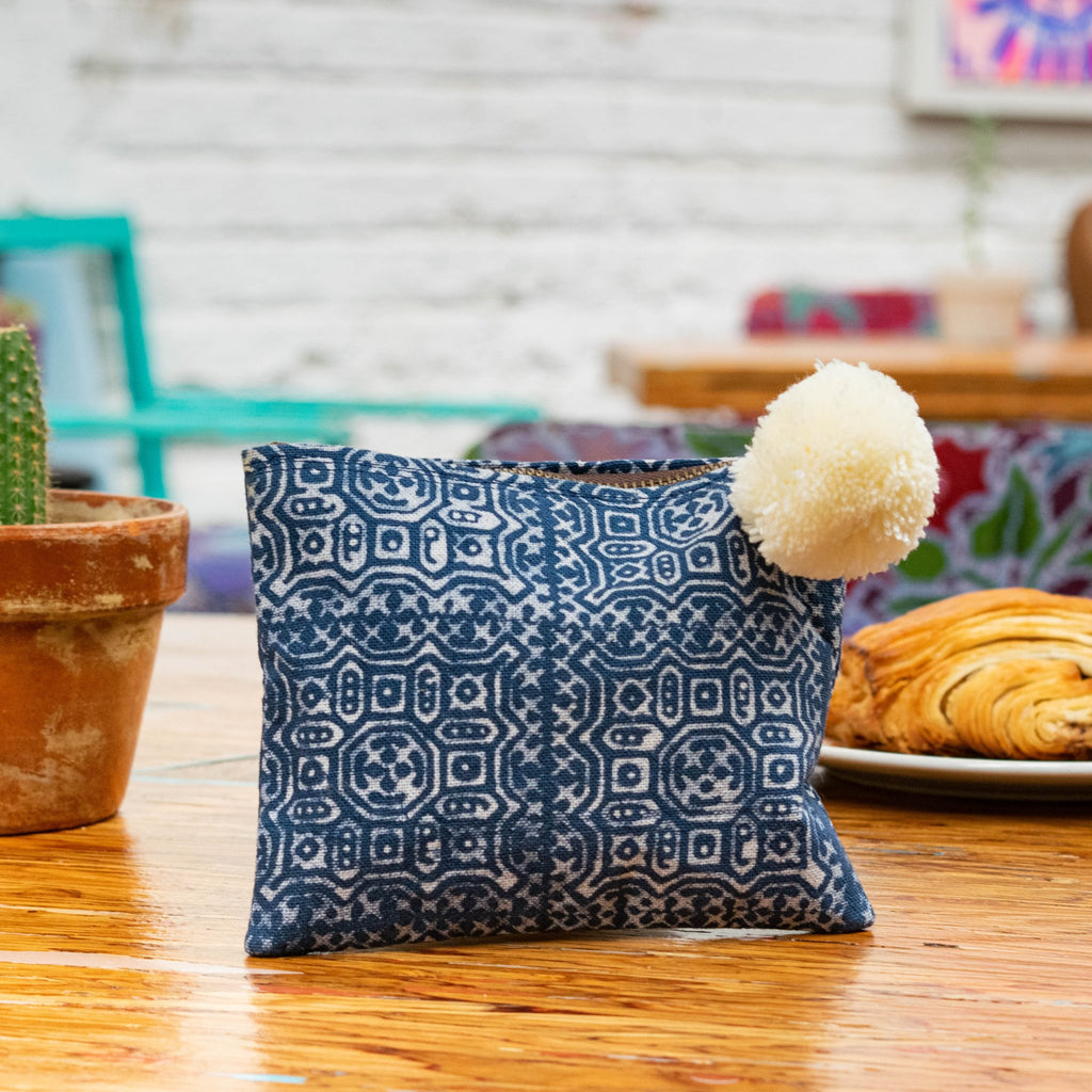 Oasis Hmong Batik Indigo Clutch - Thailand Bags La Vie Bien Oasis Hmong Batik Indigo Clutch - Thailand