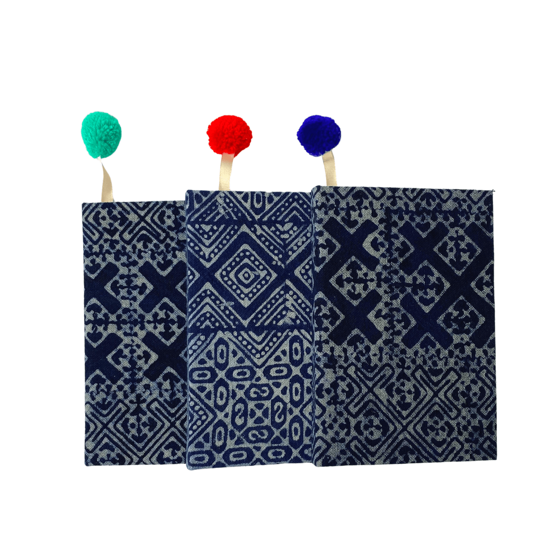 Oasis Indigo Batik Lined Notebook - Thailand La Vie Bien Oasis Indigo Batik Lined Notebook - Thailand