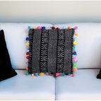 Oasis Multi Tassel Batik Pillow Cover - Thailand Decor La Vie Bien Oasis Multi Tassel Batik Pillow Cover - Thailand